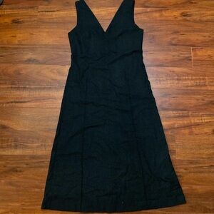Zara Elegant Black V-Neck Backless Dress